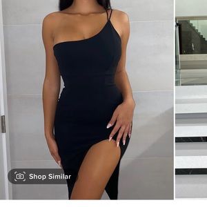 Fashion Nova A Careless Night Midi Dress - Black
